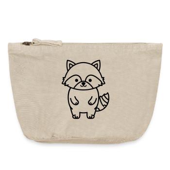 raton laveur - Pochette zippée vintage 18 x 21 cm - sable vintage  - Devant