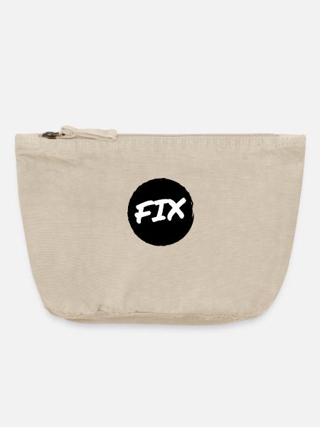 Fix - 100% sicher, fix hoit Oida ;-) - Vintage Reißverschluss-Täschchen (18 x 21 cm) - Vintage Sand 