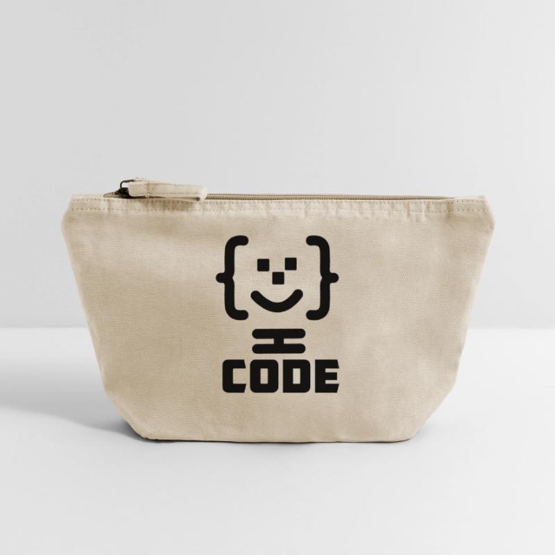 Hauptprogrammierer-Code-Logo mit Text CODE Vintage Reißverschluss-Täschchen (18 x 21 cm)