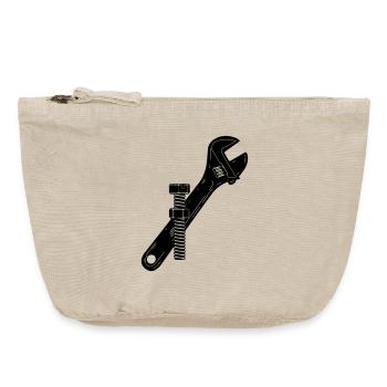 Baco key nut and bolt - Vintage Zip Pouch 18 x 21 cm - vintage sand  - Front