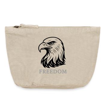 Eagle Head Freedom - Vintage Zip Pouch 18 x 21 cm - vintage sand  - Front