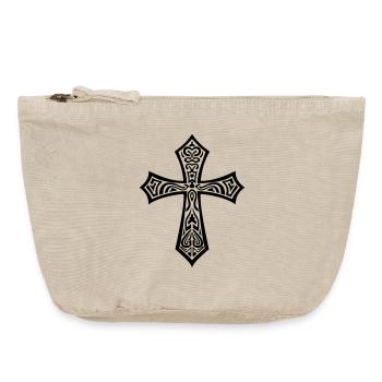 Ornamental Cross - Vintage Zip Pouch 18 x 21 cm - vintage sand  - Front