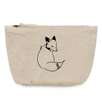 Fox Comic: Smart, Foxy & Manga Style - Vintage Zip Pouch 18 x 21 cm - vintage sand  - Front
