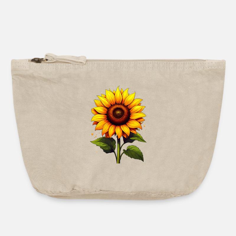 girasole - Pochette vintage con zip 18 x 21 cm - sabbia vintage