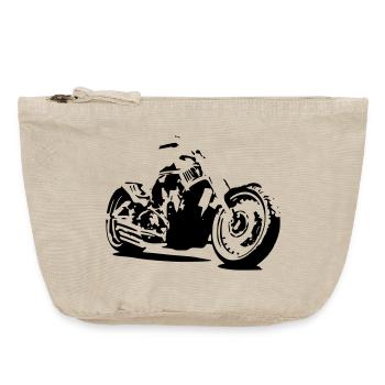 Motorcycle Chopper - Vintage Zip Pouch 18 x 21 cm - vintage sand  - Front