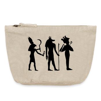 Egyptian hieroglyphic script in the pyramids of - Vintage Zip Pouch 18 x 21 cm - vintage sand  - Front
