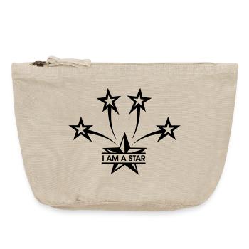 Ich bin ein Star - Vintage Reißverschluss-Täschchen (18 x 21 cm) - Vintage Sand  - Vorne
