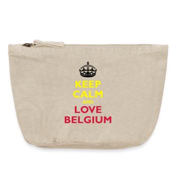 Keep Calm & Love Belgium - Pochette zippée vintage 18 x 21 cm - sable vintage  - Devant