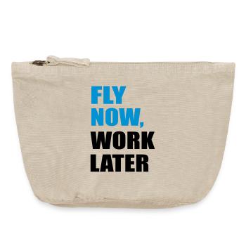 fliegen - Vintage Reißverschluss-Täschchen (18 x 21 cm) - Vintage Sand  - Vorne