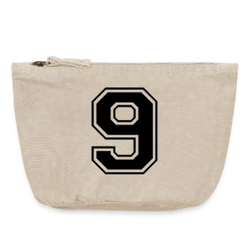 9 Nummer Rugby Fußball - Vintage Reißverschluss-Täschchen (18 x 21 cm) - Vintage Sand  - Vorne