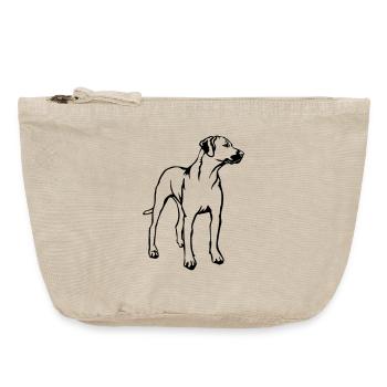 Rhodesian Ridgeback - Pochette zippée vintage 18 x 21 cm - sable vintage  - Devant
