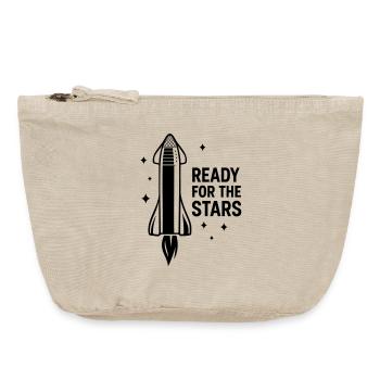 Ready for the Stars – Sci-Fi motif for space fans - Vintage Zip Pouch 18 x 21 cm - vintage sand  - Front