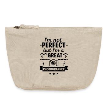 Not perfect but a great photographer - Vintage Zip Pouch 18 x 21 cm - vintage sand  - Front