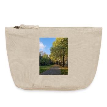 Herbstpfad durch Lauballee - Vintage Reißverschluss-Täschchen (18 x 21 cm) - Vintage Sand  - Vorne
