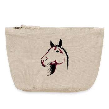 Pferd | Horse | Pferdekopf | reiten - Pochette zippée vintage 18 x 21 cm - sable vintage  - Devant