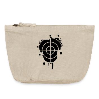 A cross-hair as a graffiti - Vintage Zip Pouch 18 x 21 cm - vintage sand  - Front