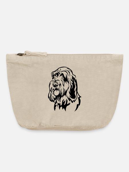 Spinone Italiano Kopf - Vintage Reißverschluss-Täschchen (18 x 21 cm) - Vintage Sand