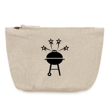BBQ mit Sternen - Vintage Reißverschluss-Täschchen (18 x 21 cm) - Vintage Sand  - Vorne