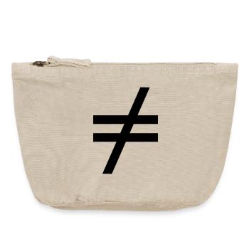Tous les signes d’inégalité ne sont pas identiques - Pochette zippée vintage 18 x 21 cm - sable vintage  - Devant
