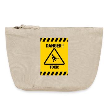 Danger toxic - Vintage Zip Pouch 18 x 21 cm - vintage sand  - Front