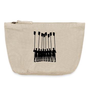 Rowing Team Silhouette – Eight with Straps | Row - Vintage Zip Pouch 18 x 21 cm - vintage sand  - Front