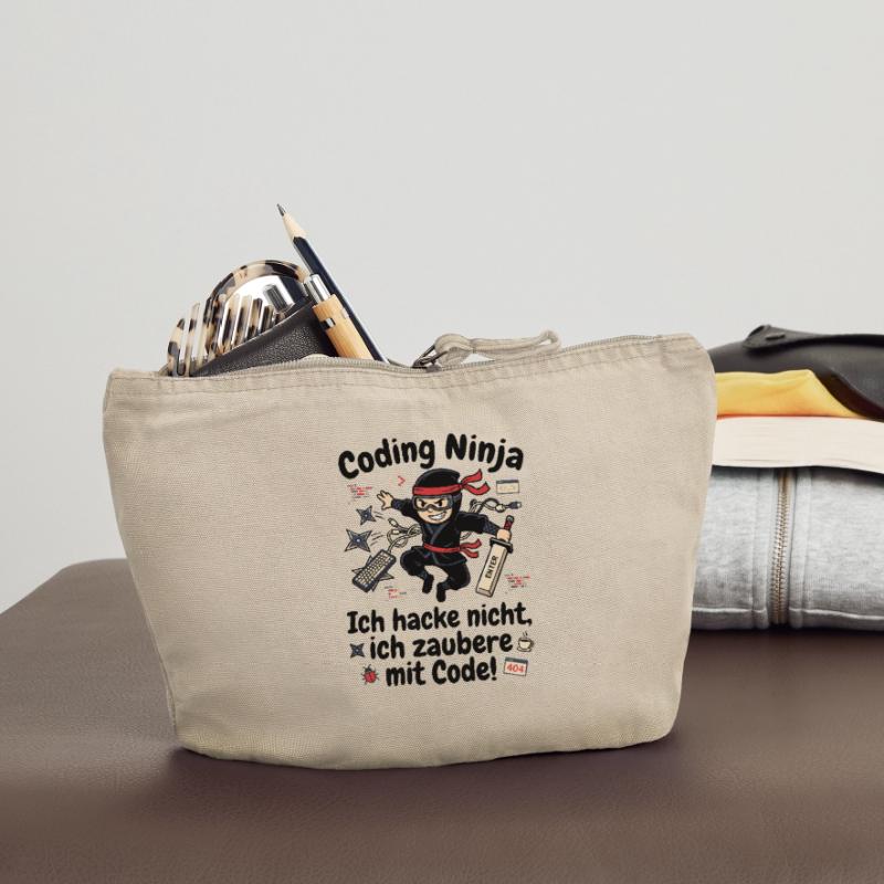Coder Ninja Programmierer Humor Vintage Reißverschluss-Täschchen (18 x 21 cm)