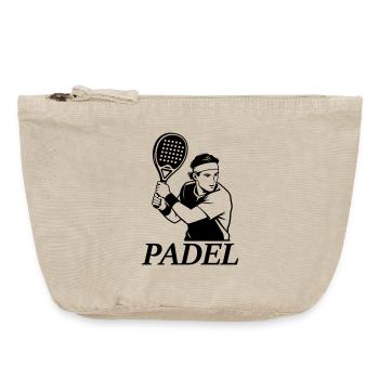Joueur de padel - Pochette zippée vintage 18 x 21 cm - sable vintage  - Devant