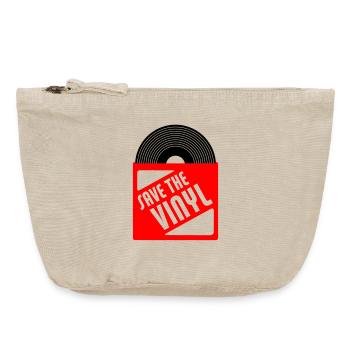 save the vinyl - Pochette zippée vintage 18 x 21 cm - sable vintage  - Devant
