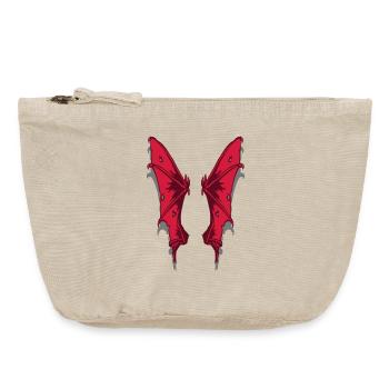 Demon wings - Vintage Zip Pouch 18 x 21 cm - vintage sand  - Front