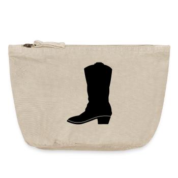Cowboy western boot - Vintage Zip Pouch 18 x 21 cm - vintage sand  - Front