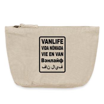 Vanlife International - Vintage Reißverschluss-Täschchen (18 x 21 cm) - Vintage Sand  - Vorne