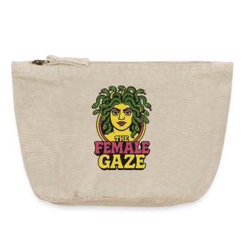 Female Gaze Medusa Portrait - Vintage Zip Pouch 18 x 21 cm - vintage sand  - Front