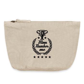 Mom number one - Vintage Zip Pouch 18 x 21 cm - vintage sand  - Front