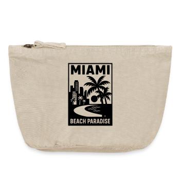 miami florida USA - Vintage Reißverschluss-Täschchen (18 x 21 cm) - Vintage Sand  - Vorne