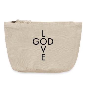 Dear God - Vintage Zip Pouch 18 x 21 cm - vintage sand  - Front