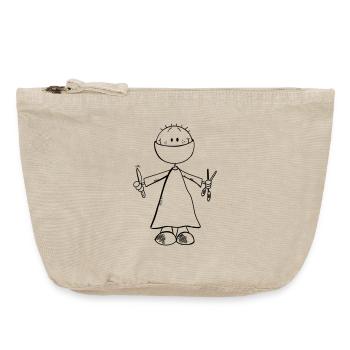 Surgeon Comic Figure - Doctor - Surgery - Surgery - Team - Vintage Zip Pouch 18 x 21 cm - vintage sand  - Front