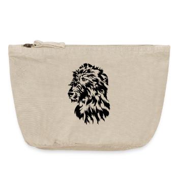 Irish Wolfhound head - Vintage Zip Pouch 18 x 21 cm - vintage sand  - Front