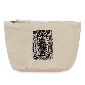 Supermarket Race Kids Funny - Vintage Zip Pouch 18 x 21 cm - vintage sand  - Front