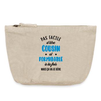 Onkel / Tante / Vetter / Cousin / Kusine - Vintage Reißverschluss-Täschchen (18 x 21 cm) - Vintage Sand  - Vorne