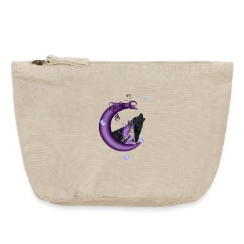 Fairy on the Moon - Vintage Zip Pouch 18 x 21 cm - vintage sand  - Front