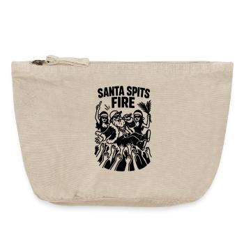 Santa Claus Weihnachtsmann Rap Lustig Spits Fire - Vintage Reißverschluss-Täschchen (18 x 21 cm) - Vintage Sand  - Vorne