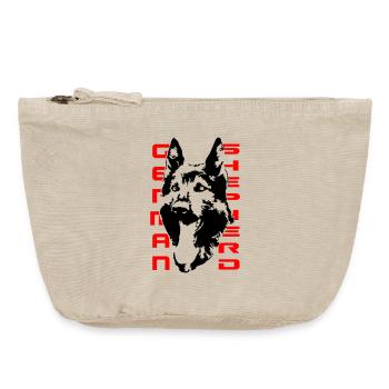 Wunderschöner Schäferhund Kopf - Vintage Reißverschluss-Täschchen (18 x 21 cm) - Vintage Sand  - Vorne