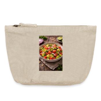 Avocado Tomato Salad - Vintage Zip Pouch 18 x 21 cm - vintage sand  - Front