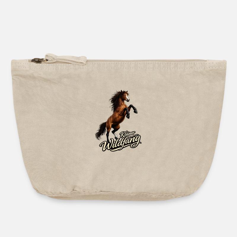 Cheval - Petite garçon manqué - Pochette zippée vintage 18 x 21 cm - sable vintage