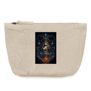 Wikinger Freya Hugin & Munin Wolf Runen - Vintage Reißverschluss-Täschchen (18 x 21 cm) - Vintage Sand  - Vorne