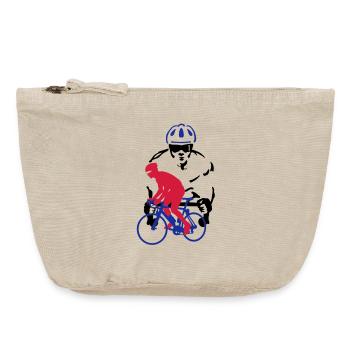 Rennrad - Vintage Reißverschluss-Täschchen (18 x 21 cm) - Vintage Sand  - Vorne