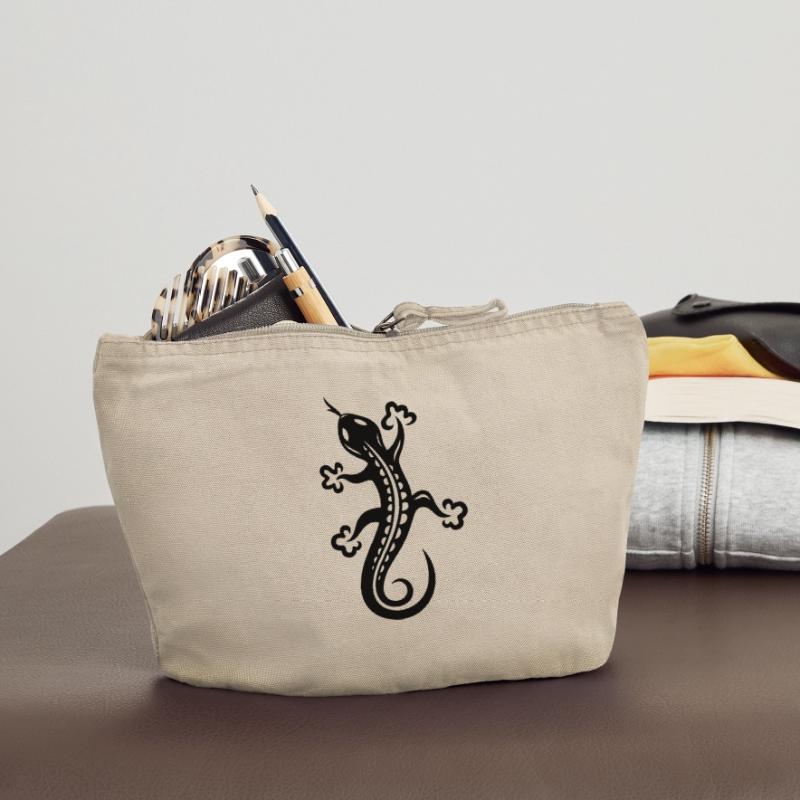 Echse, Eidechse Vintage Reißverschluss-Täschchen (18 x 21 cm)