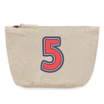 5. 5 JAHRE. 5. JUBILÄUM. 5-JÄHRIGES JUBILÄUM - Vintage Reißverschluss-Täschchen (18 x 21 cm) - Vintage Sand  - Vorne