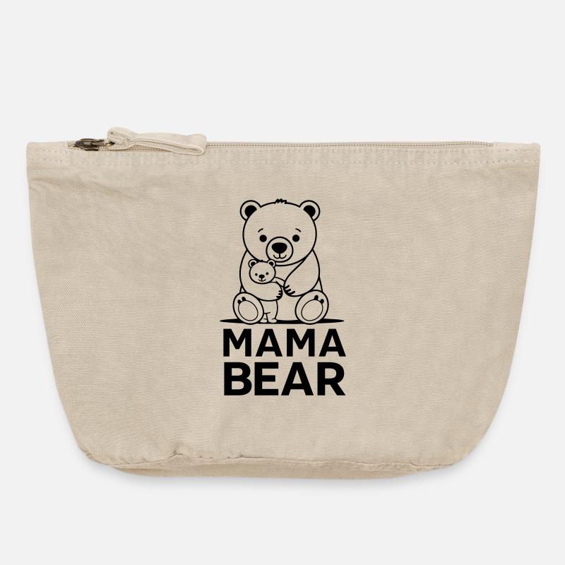 Mama bear - Vintage Zip Pouch 18 x 21 cm - vintage sand 