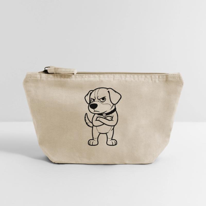 Grumpy Dog Vintage Reißverschluss-Täschchen (18 x 21 cm)